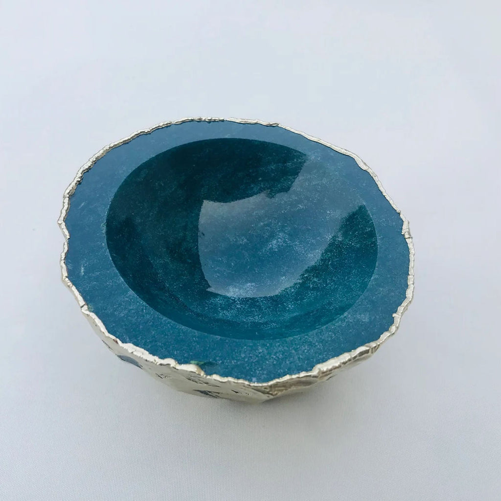 Green Blue Agate Geode Nut/trinket/Jewellery Bowl