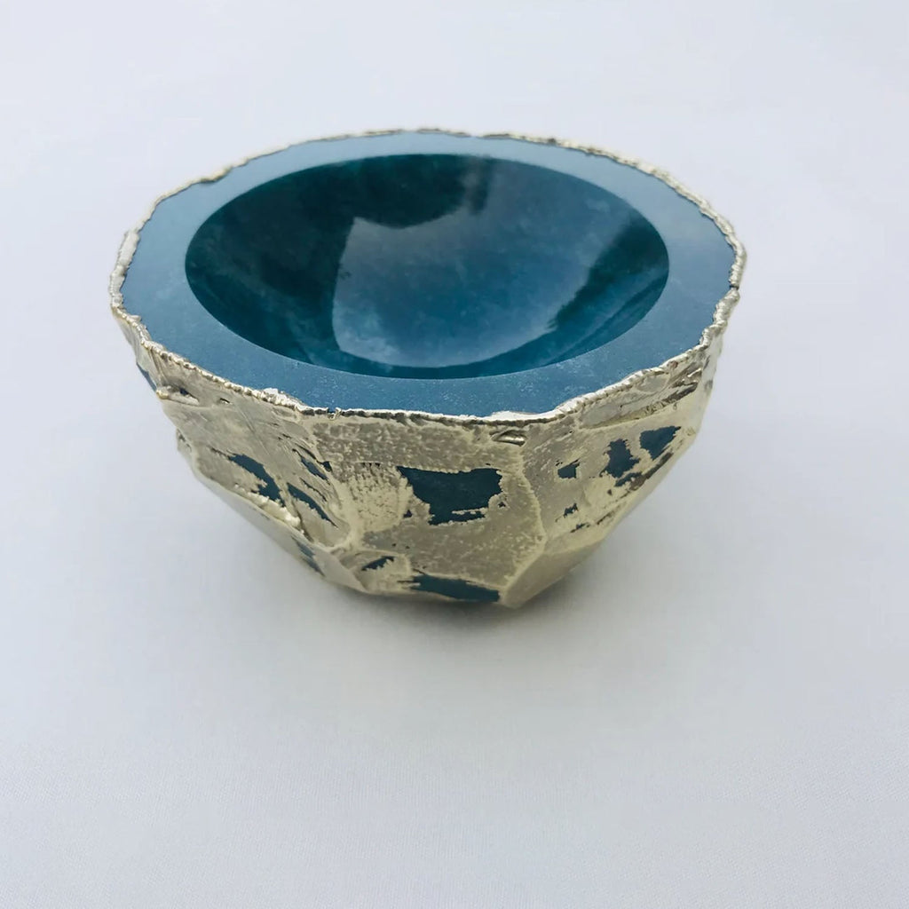 Green Blue Agate Geode Nut/trinket/Jewellery Bowl