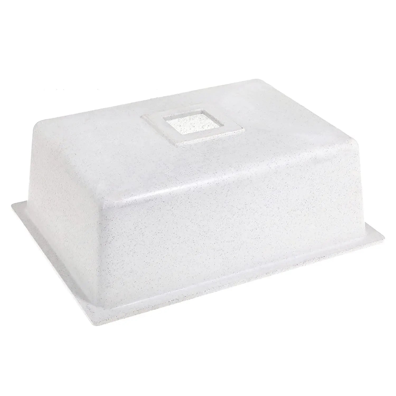 Fossa 21"x18"x09" inch Quartz Single Bowl Kitchen Sink ( White Stone )